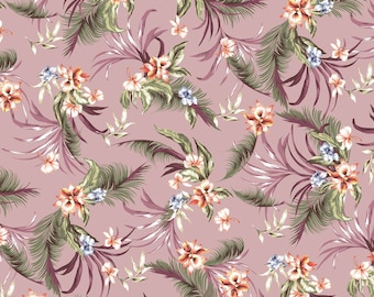 Blush Lilac Abstract Floral Pattern Printed Poly Moroccan Fabric by the Yard Style P-2543-754