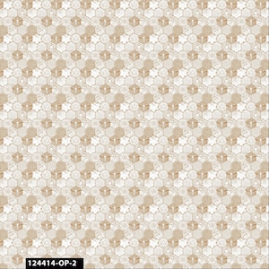 Geometric Honey Comb 100% Cotton Quilting Fabric by the Yard - (Off White, Taupe and Sand) Style CQ-22