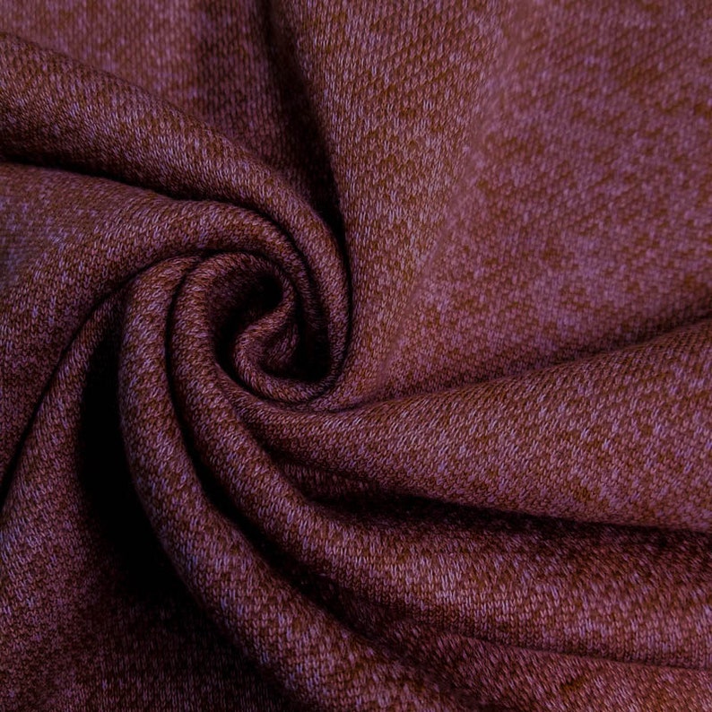 Burgundy French Terry Brushed Fleece Fabric by the Yard 1 Etsy