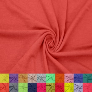 60&quot; Wide Rayon Spandex Jersey Knit Fabric by the Yard, 4-Way Stretch 200GSM -Breathable, Apparel, Decoration & Crafts. Rust B  #406