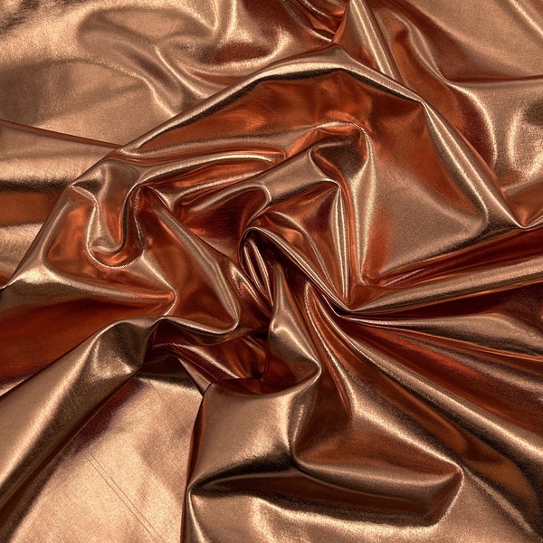 Copper Poly Spandex Medium weight Metallic Fabric by the Yard - Style 828