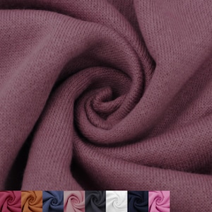 65" Wide 100% Cotton Fleece Fabric by the Yard - 280 GSM, Medium Weight, 2-Way Stretch, Soft & Breathable  for Apparel. #815