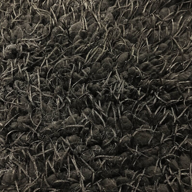 Black Sheep Design with Tassel Faux Fur Fabric by the Yard Style 5051