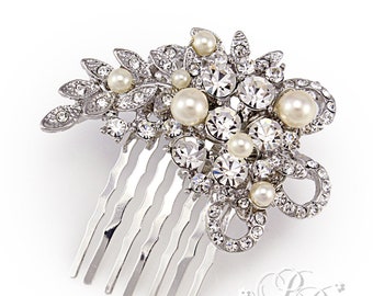 Wedding Hair Comb Swarovski Pearl Rhinestone Bridal Hair Comb Wedding Jewelry Bridal Jewelry Hair Accessory Bridesmaid Hair Comb Gosa