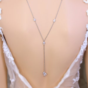 Wedding Necklace Bridesmaid Necklace Gift Wedding Jewelry Bridal Necklace Zirconia Backdrop Necklace Choker Y Necklace Wedding Gift Leaf