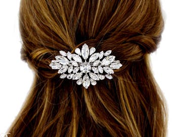 Wedding Hair Clip Wedding Barrette Rhinestone Hair Clip Bridal Barrette Wedding Jewelry Wedding Accessory Bridal Jewelry Headpiece Daisy