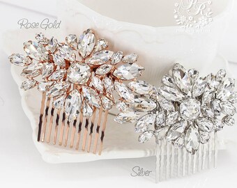 Wedding Hair Clip Wedding Barrette Rhinestone crystal Bridal Barrette Bridesmaid hair comb Wedding Accessory Bridal Jewelry Hair comb Daisy