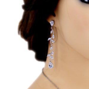 Bruiloft Oorbellen Rose Verguld Teardrop Zirconia Oorbellen Bruiloft Sieraden Bruidsmeisje Oorbellen Bruids oorbellen Bruiloft Accessoire Sasa Ava3