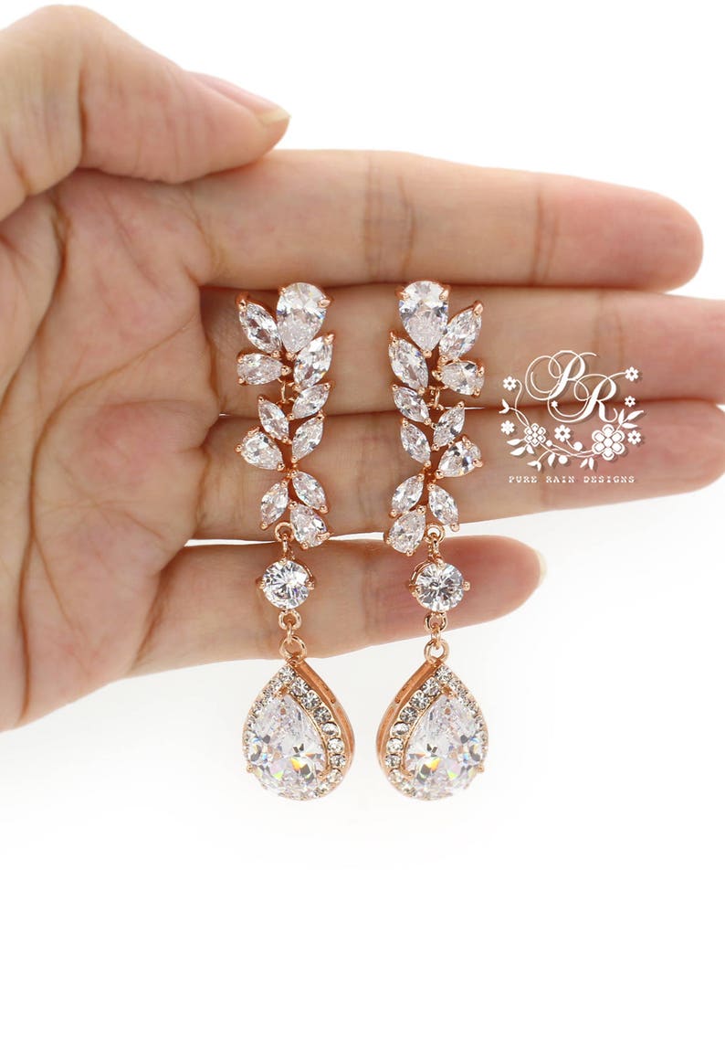 Wedding Hair Pin Set of 2 Platinum Rose Gold Zirconia Hair Pin Bobby Pin Bridal Jewelry Wedding Accessory Wedding Jewelry Bridesmaid Lisa