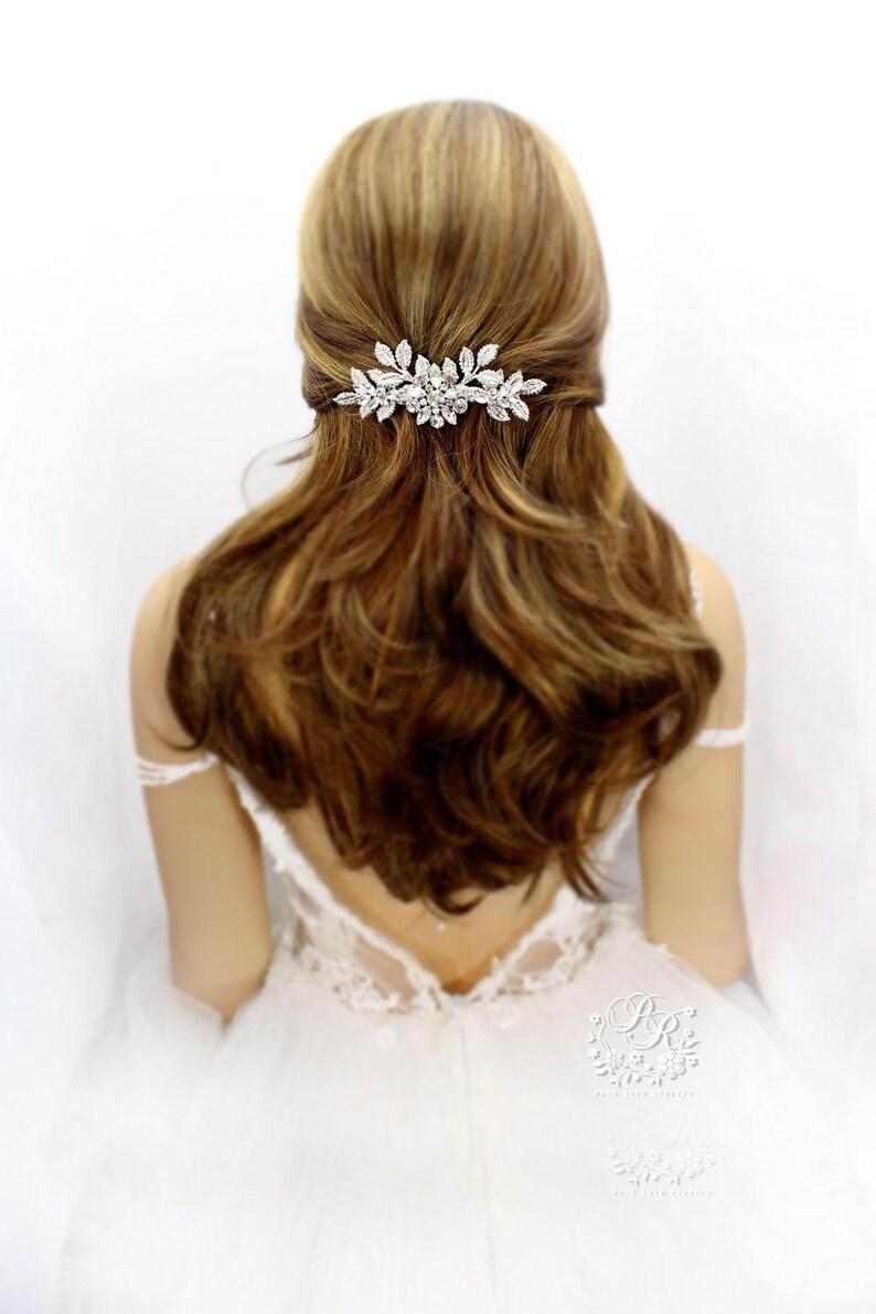 Wedding Hair Clip Wedding Barrette Rhinestone Hair Clip Bridal Barrette Wedding Jewelry Wedding Accessory Bridal Jewelry Headpiece Daisy
