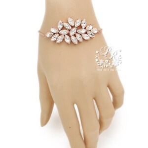 Bröllopsörhängen Armbandsset Brudtärneörhängen Gåva Roséguldörhängen Brudarmbandssmycken Brudsmycken Brudtärneörhänge prästkrage bild 2