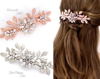 Wedding Hair Clip Wedding Barrette Rhinestone Hair Clip Bridal Barrette Wedding Jewelry Wedding Accessory Bridal Jewelry Headpiece Daisy