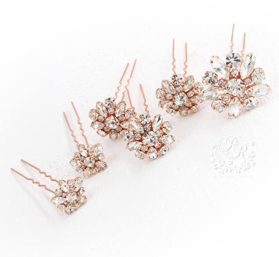 rhinestone hair pins