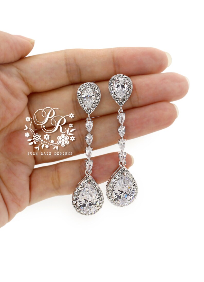 Wedding Necklace set Wedding Earrings Zirconia Bridal Necklace Bridal Earrings set Wedding Jewelry set Bridal backdrop Bridal Jewelry Boja