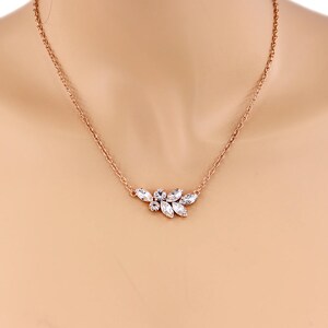 Bröllopsörhängen Armbandsset Brudtärneörhängen Gåva Roséguldörhängen Brudarmbandssmycken Brudsmycken Brudtärneörhänge prästkrage bild 7