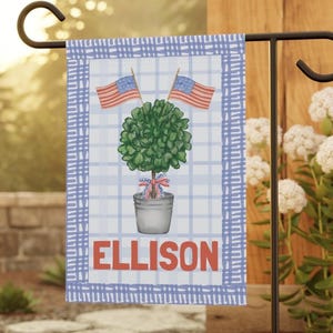 4th of July Garden Flag Personalized Independence Day Garden Flag Welcome Flag July 4th Custom Patriotic Coquette Yard Decor Outdoor Decor