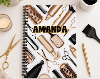 Personalized Hairstylist Notebook: Salon Owner Gift, Hair Tool Design