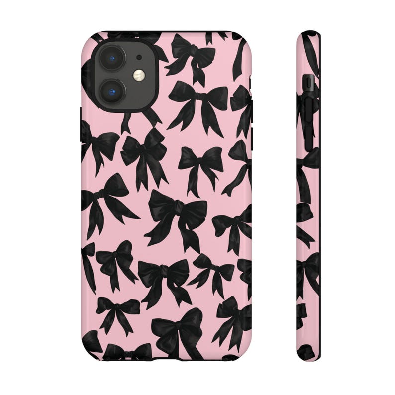 Black Bow Pink Phone Case: Preppy Coquette iPhone & Galaxy Cover image 7