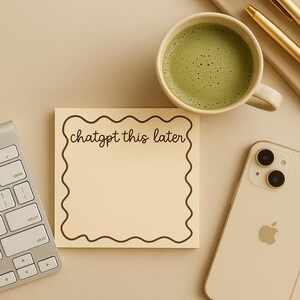 Problem för morgondagens mig klisterlappar, rolig att-göra-lista anteckningsblock, minimalistisk beige estetisk anteckningsblock, prokrastineringshumorgåva, skrivbordsdekoration