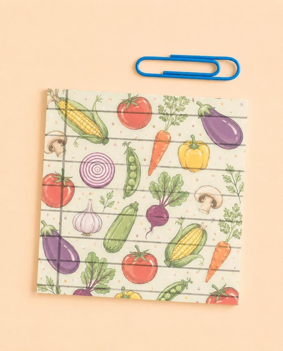 Garden Vegetable Post-it® Notes, Gardener Sticky Notes, Veggie…