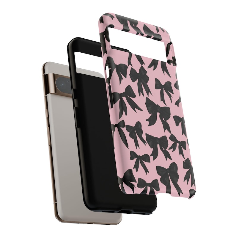 Black Bow Pink Phone Case: Preppy Coquette iPhone & Galaxy Cover image 6