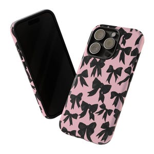 Black Bow Pink Phone Case: Preppy Coquette iPhone & Galaxy Cover image 9