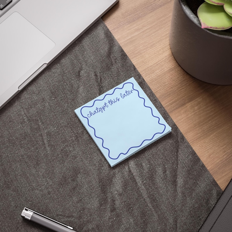 Funny Sticky Notes | "ChatGPT This Later" Notepad | Office Humor Desk Supplies GiftSticky Note Pad, Reminder Notes | Gift for Coworker image 9