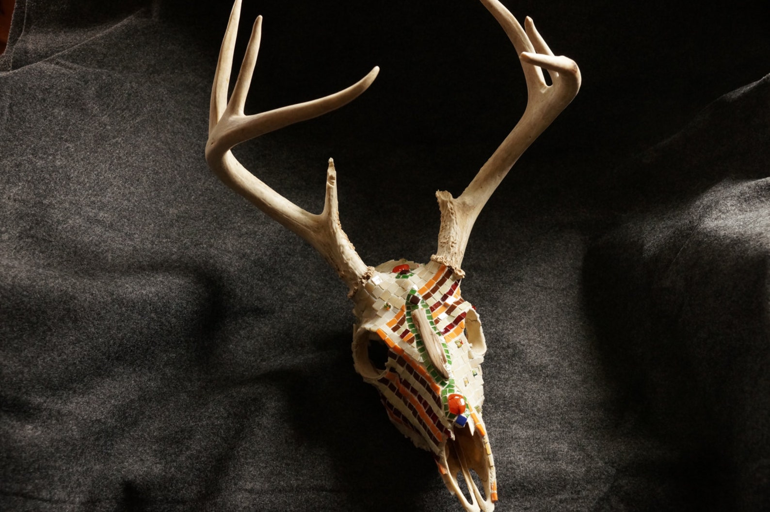 Carolina Whitetail Mosaic Deer Skull Etsy