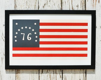 Bennington Flag Letterpress Poster