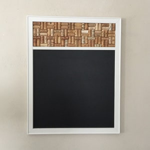 Large Chalkboard Cork board Combo, Kitchen Chalkboard, Farmhouse Decor, Framed chalkboard, Entryway Wall Organizer, Wine Corkboard