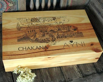 Wooden Wine Crate, Storage Box, Wedding Card Box, Wine Storage, orignial Chakana crate, Argentina, wine decor, wine gift, wine crate box