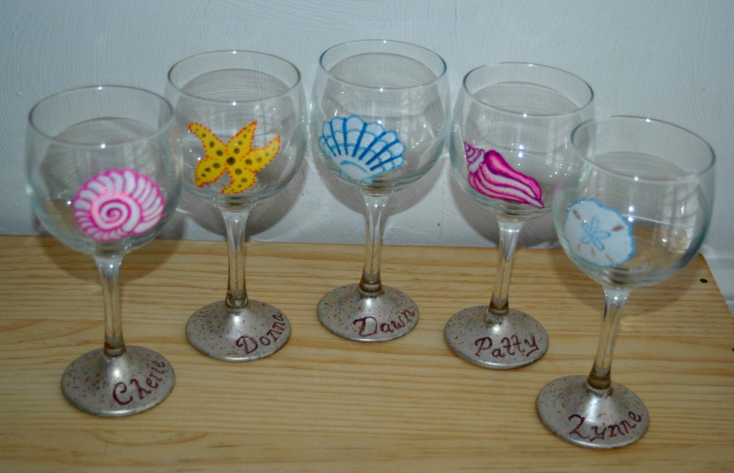 Hand Painted Wine Glasses Personalized Wine Glasses Etsy