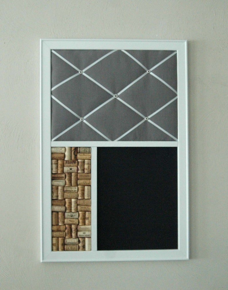 French Memo Board Wine Cork Board & Chalkboard Farmhouse Etsy