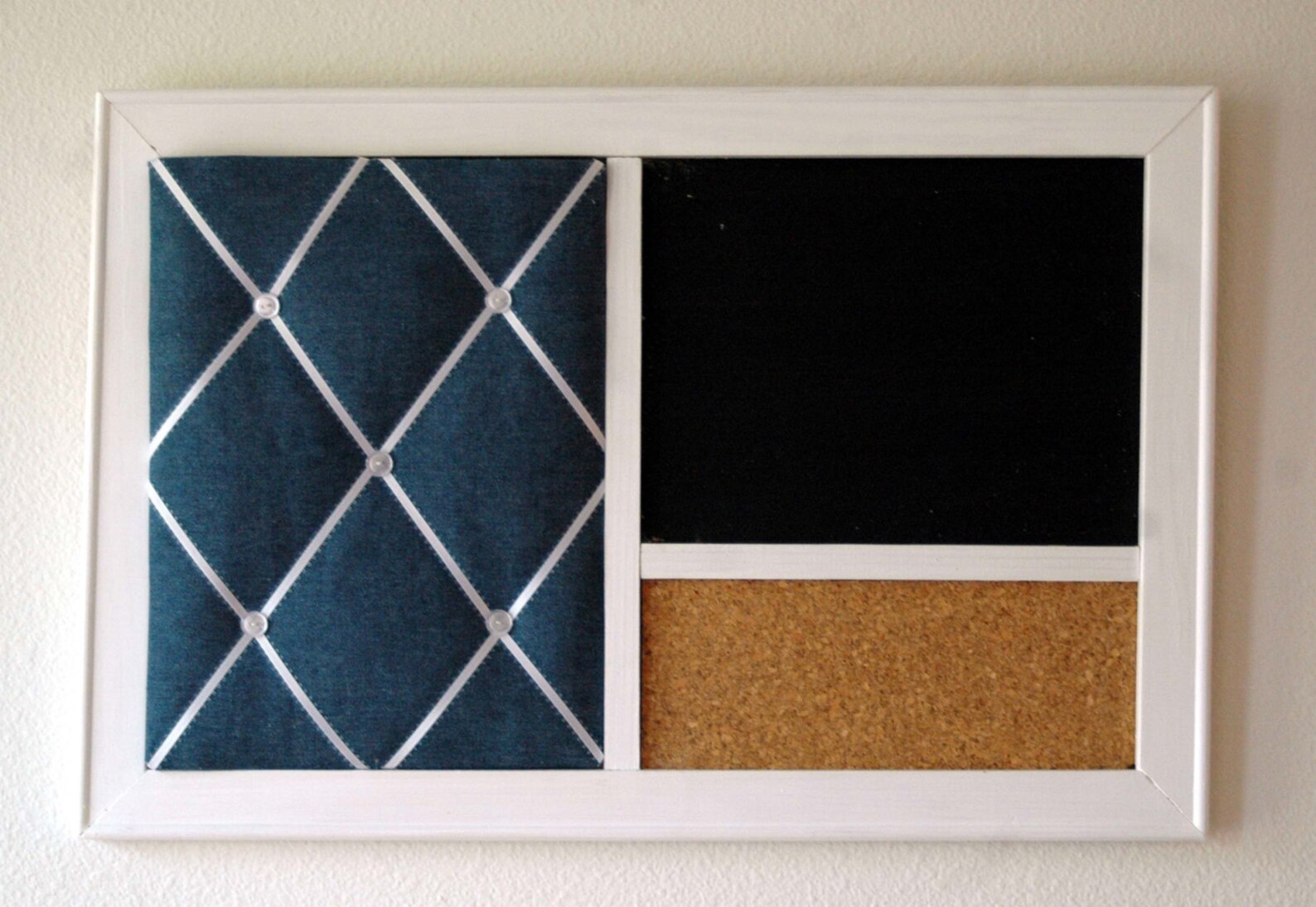 Denim French Memo Board Whiteboard or Chalkboard Corkboard Etsy