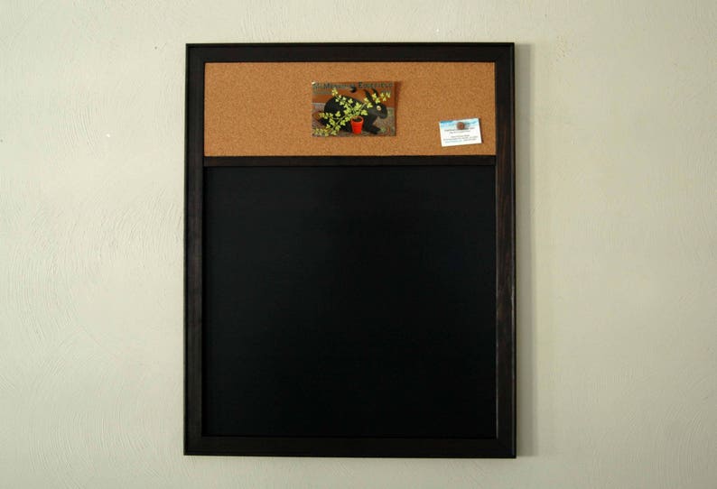 Large Chalkboard Cork Board Combo Kitchen Chalkboard Etsy