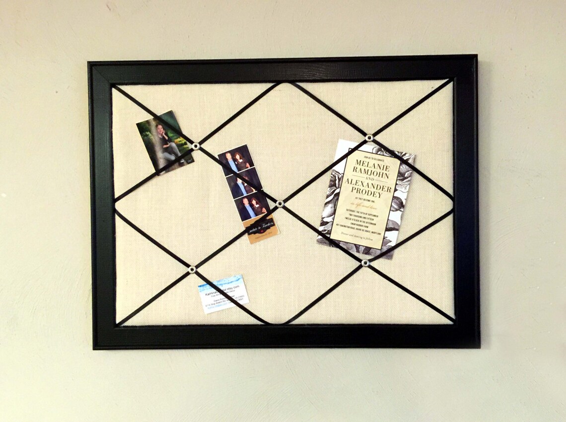 Framed French Memo Board Memory Board Photo Board Organizer Etsy