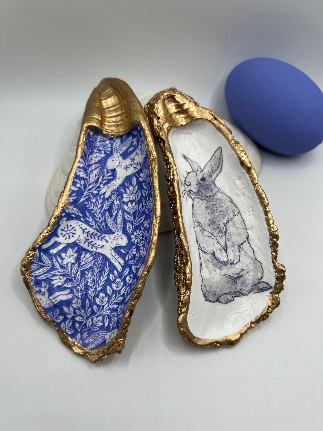 Blue Bunny Oyster Trinket Dish main image 1