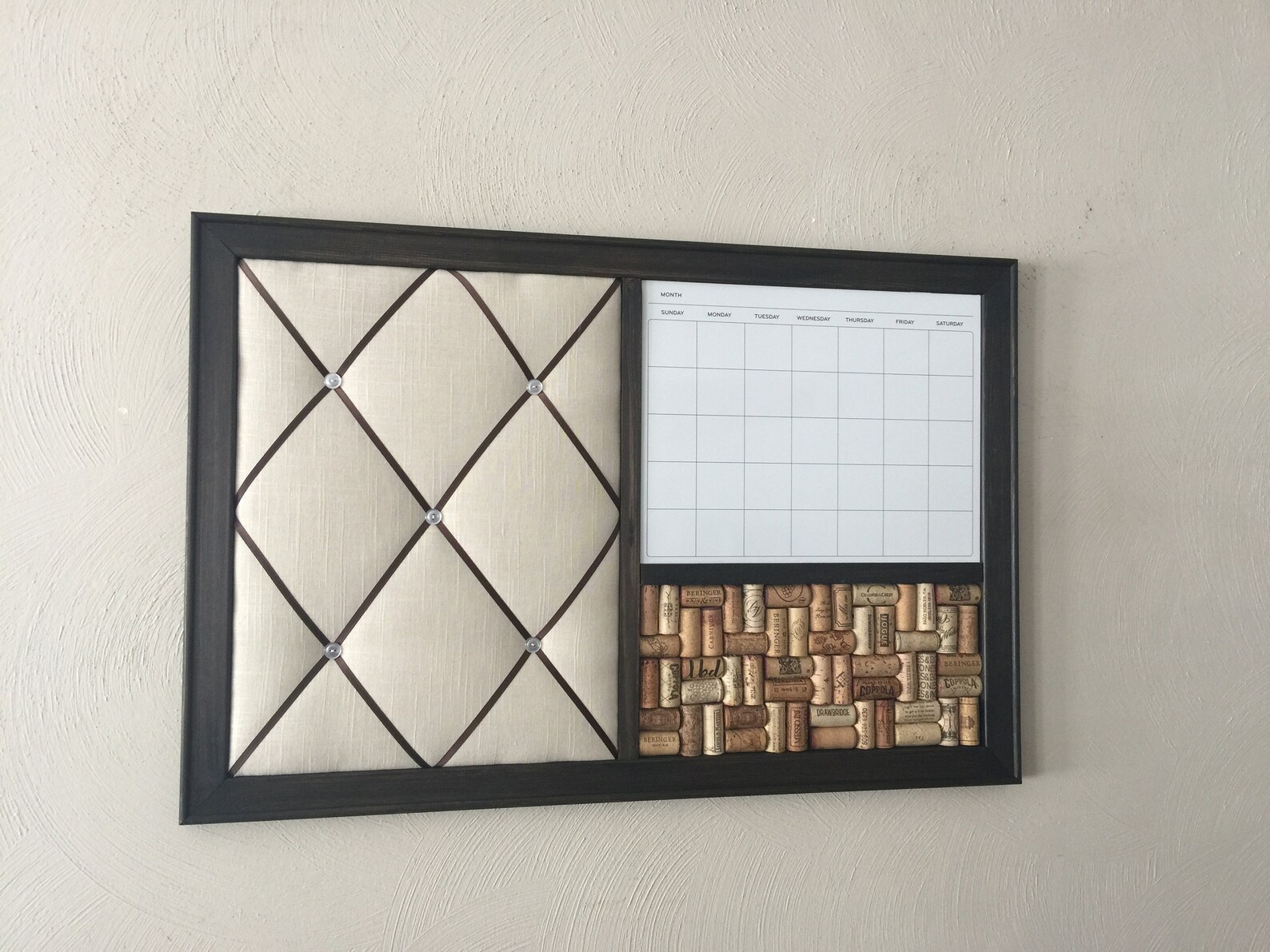 Home Office Wall Calendar Dry Erase Calendar Cork board Etsy
