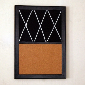 Bulletin Board, French Memo Board & Cork board, Wall Organizer with Corkboard, Dorm Decor Organizer, Office Decor, Teen Room