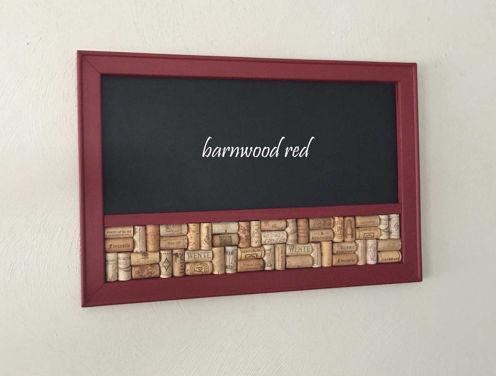 Wine Cork Board Chalkboard Combo Kitchen Corkboard Rustic Etsy