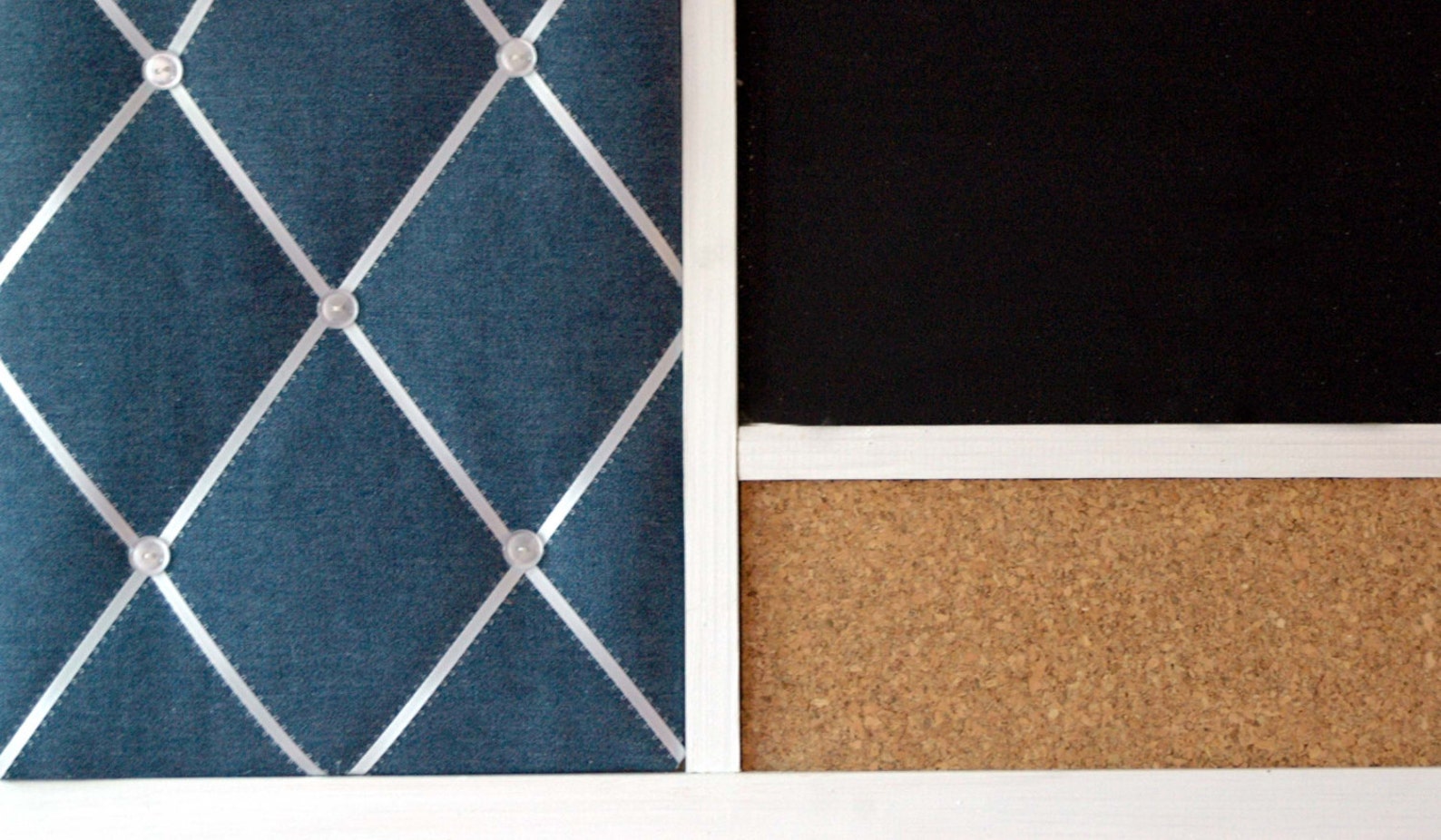 Denim French Memo Board Whiteboard or Chalkboard Corkboard Etsy