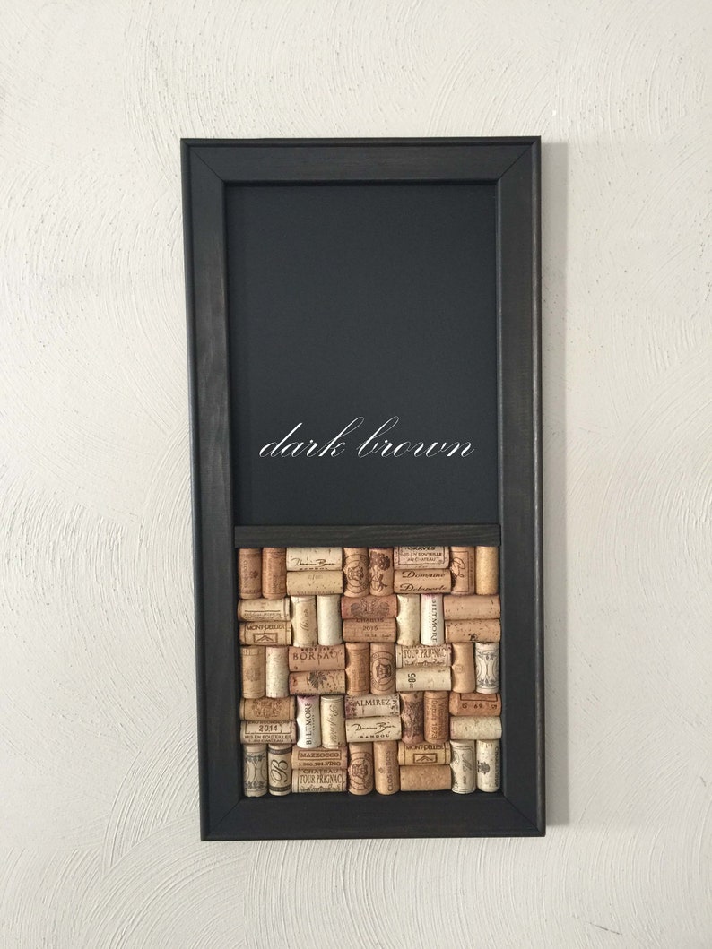 Cork Board & Chalkboard Combo Wine Corkboard Pinboard Etsy