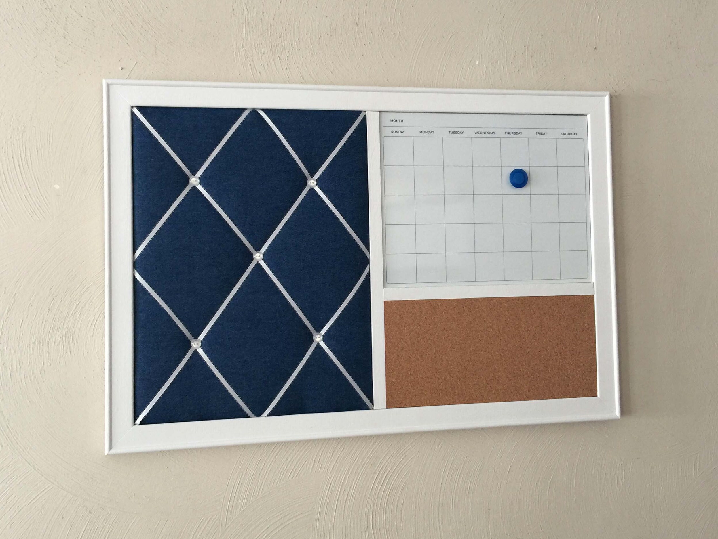 Home Office Wall Calendar Dry Erase Calendar Cork board Etsy Dry Erase Calendar Cork Board