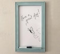Framed Dry Erase Whiteboard with Shelf: Distressed Shabby Chic Office Decor
