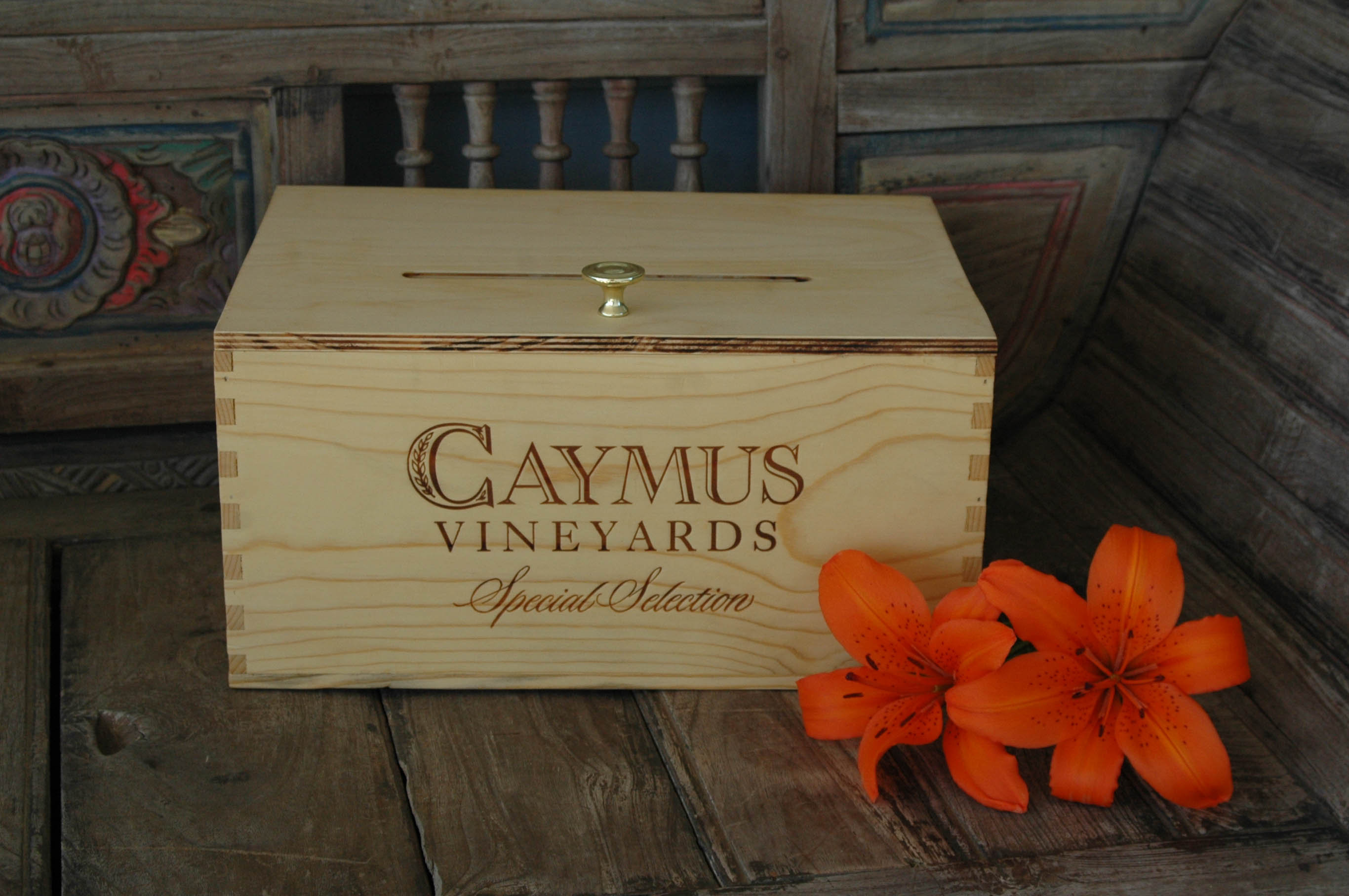 Personalized Wine Crate Storage Box Wedding Card Box with Etsy