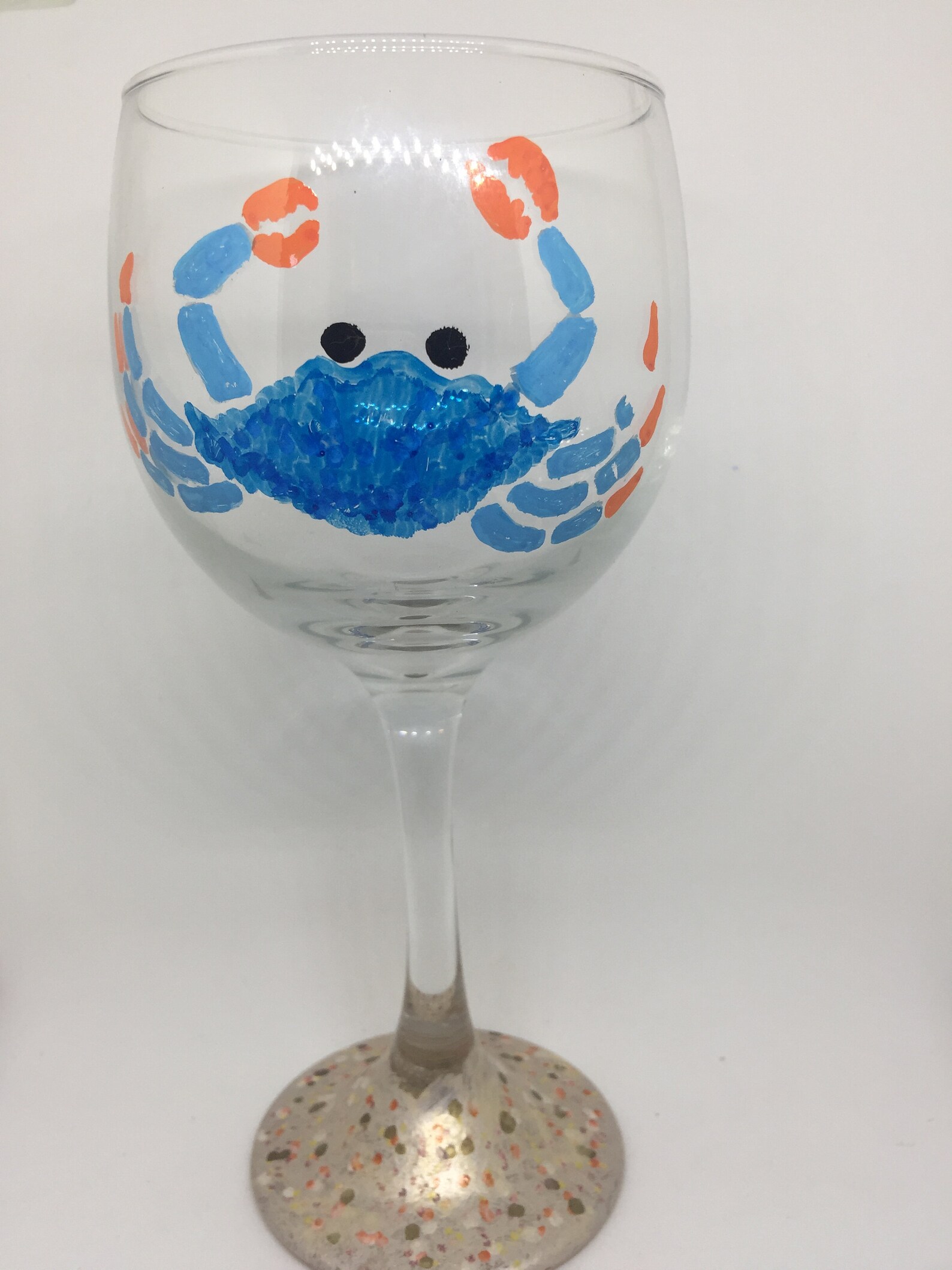 Hand Painted Beach Wine Glasses with Seashells Sand dollar Etsy