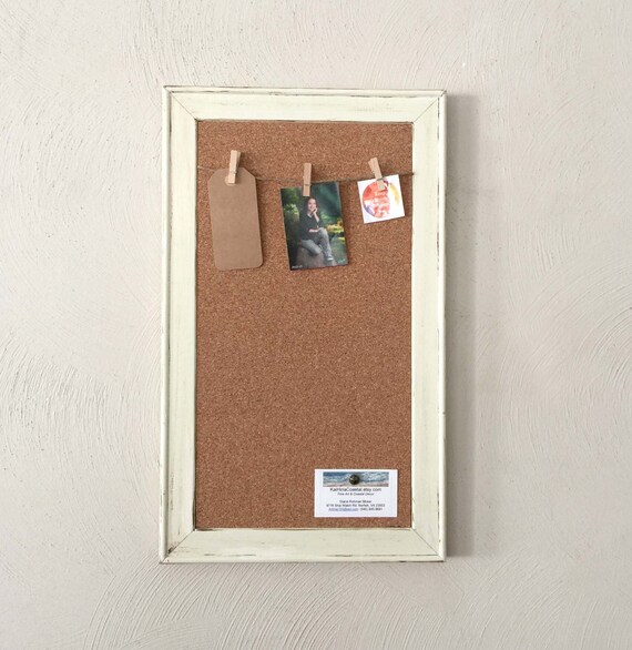 Cork Board With Clothespin Display Shabby Chic Bulletin Etsy