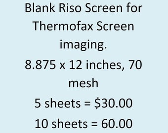 Blank Thermofax Screen