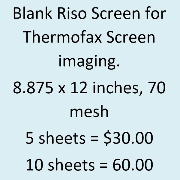 Blank Thermofax Screen