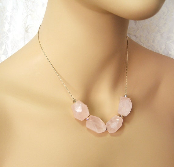 Swarovski rose quartz necklace deals